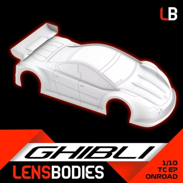 LB-HRELB10GHL-S  Lens Bodies Ghibli 1:10 Onroad Clear Body - Standard