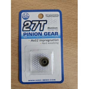 HS pinion 27T 64P MoS2 impregnation Hard Anodizing