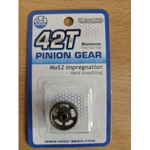 HS pinion 42T 64P MoS2 impregnation Hard Anodizing