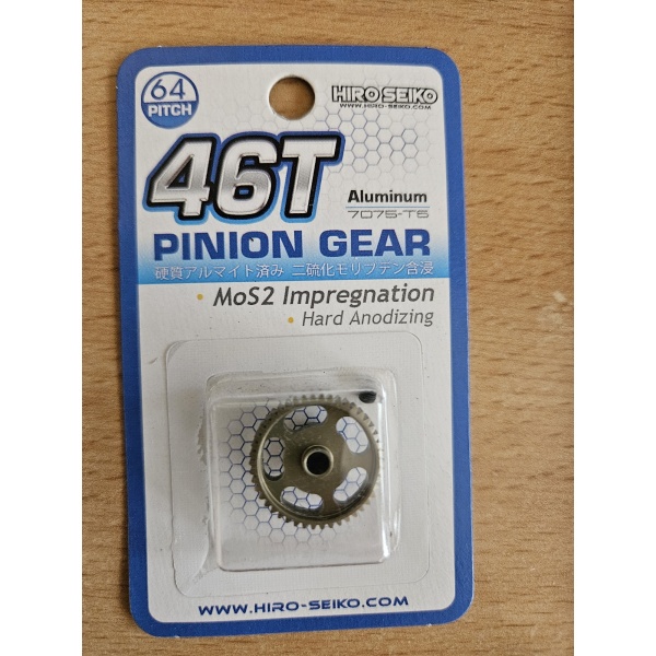 HS pinion 46T 64P MoS2 impregnation Hard Anodizing